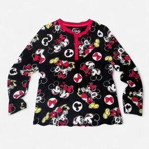 Disney Women's Minnie and Mickey Mouse Pajama Set